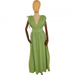 The Sile Fabric Omzu Büzgülü Elbise